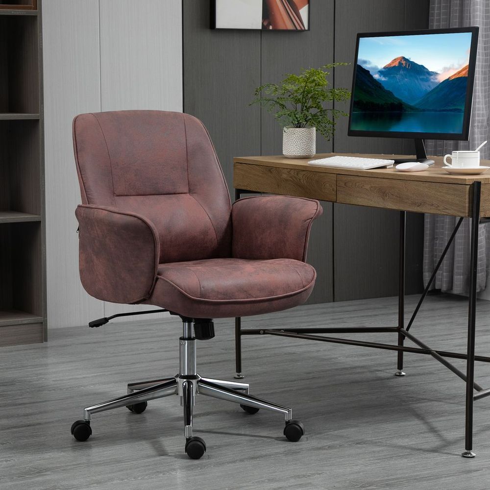 Vinsetto Microfibre Executive Office Chair - Swivel, Tilt & Wheels in Red