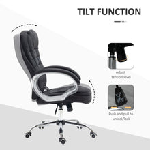 Load image into Gallery viewer, Executive Office Chair with 360 Degree Swivel Wheels Armrests Adjustable Height Black
