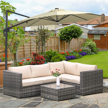 Load image into Gallery viewer, Stylish 3-Piece Rattan Dining Sofa Set with Cushions for Outdoor Elegance
