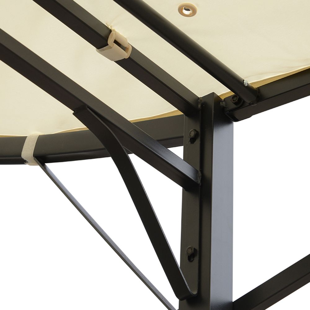 Versatile Outsunny Wall-Mounted Garden Gazebo Awning - Durable & Adjustable Canopy