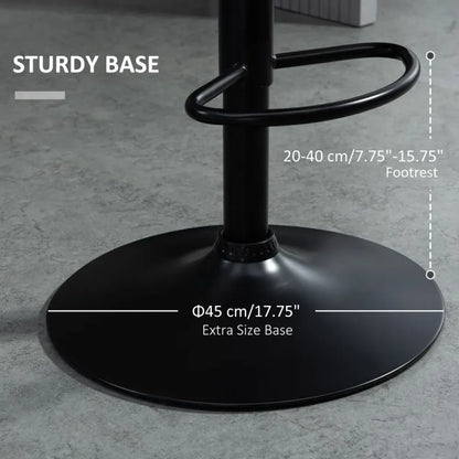 Elegant Velvet Bar Stools Set of 2 – Stylish Metal Frame, Luxurious Comfort