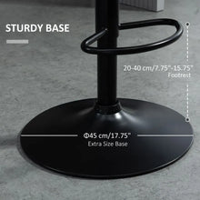 Load image into Gallery viewer, Elegant Velvet Bar Stools Set of 2 – Stylish Metal Frame, Luxurious Comfort
