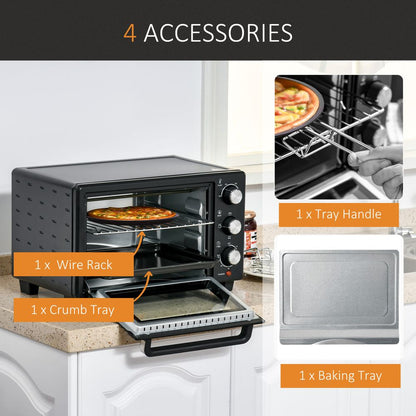 Versatile 21L Mini Oven: Grill, Toast & Bake with Timer - 1400W Power!