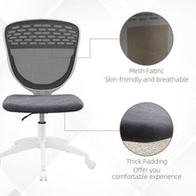 Load image into Gallery viewer, Vinsetto Height Adjustable Grey Mesh Office Chair with Wheels - Comfort &amp; Style
