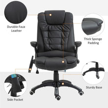 Load image into Gallery viewer, Executive Office Chair with Massage and Heat PU Leather Reclining Chair, Black

