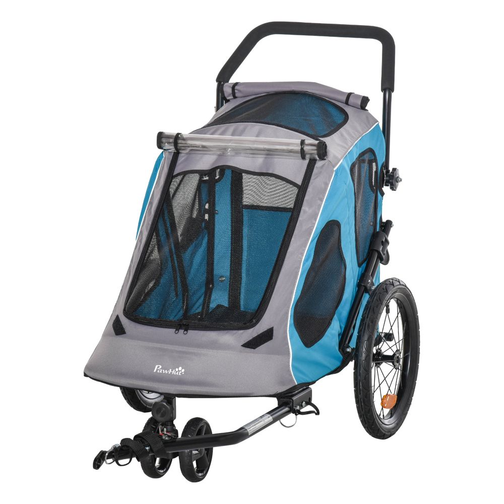Ultimate 2-IN-1 Dog Bike Trailer & Stroller - Adventure Awaits with PawHut!