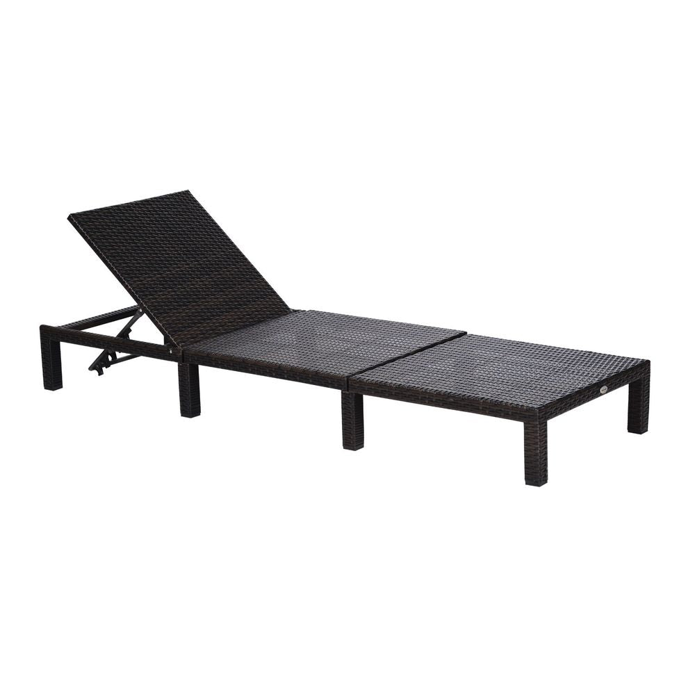 Premium Rattan Sun Lounger Bed - Weatherproof Comfort for Year-Round Relaxation