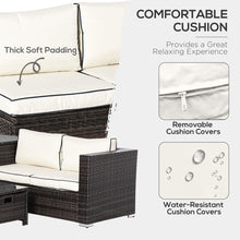 Load image into Gallery viewer, Stylish 4-Piece Rattan Wicker Sofa Set with Storage Tables - Perfect for Outdoors!
