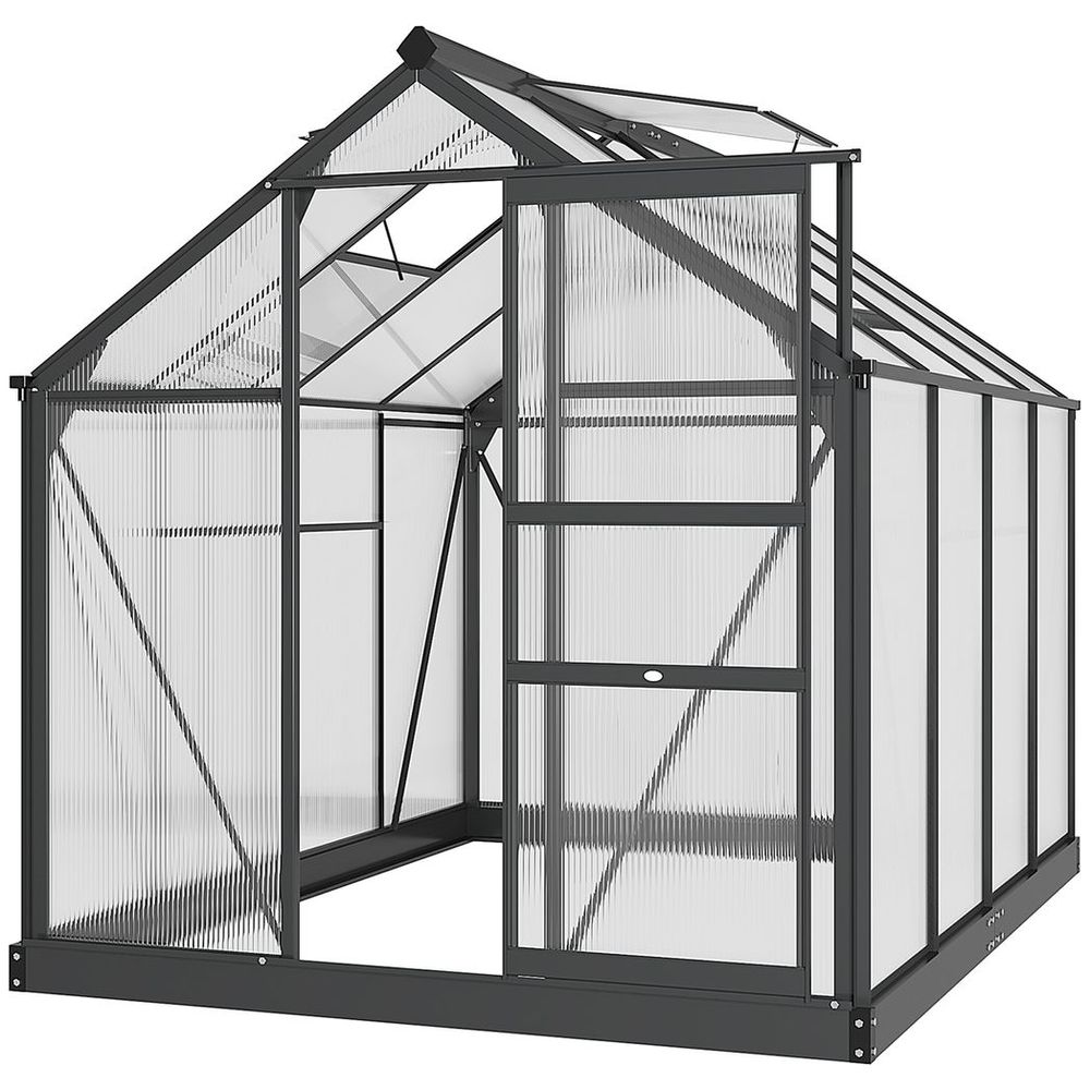 Premium 6x8ft Walk-In Greenhouse with Sliding Door & Sturdy Aluminium Frame