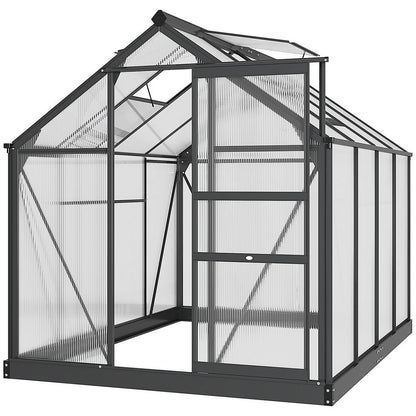 Premium 6x8ft Walk-In Greenhouse with Sliding Door & Sturdy Aluminium Frame
