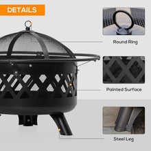Load image into Gallery viewer, Versatile 2-in-1 Outdoor Fire Pit BBQ Grill &amp; Heater - Perfect for Any Patio!
