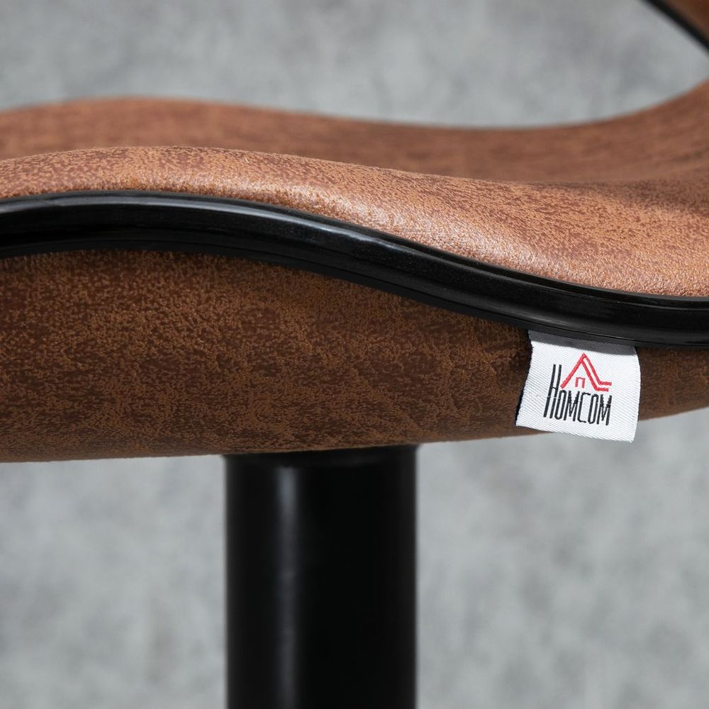 Adjustable Vintage Bar Stool Set of 2 - Stylish Microfiber Comfort & Support