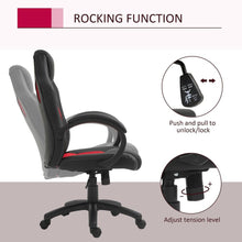 Load image into Gallery viewer, Executive Racing Swivel Gaming Office Chair PU Leather Computer Desk Chair Black
