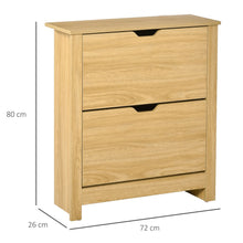 Load image into Gallery viewer, Elegant 12-Pair Shoe Storage Cabinet with Drawers &amp; Display Tabletop - Brown
