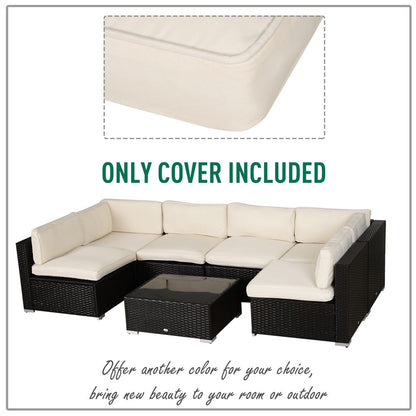 Revive Your Rattan: 12-Piece Beige Outdoor Cushion Replacement Set