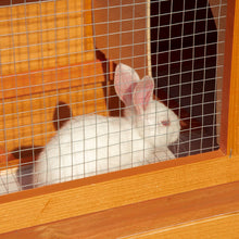 Load image into Gallery viewer, Cozy 2-Tier Wooden Rabbit Hutch for Outdoor Fun | PawHut Small Animal Home
