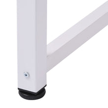 Load image into Gallery viewer, Modern Oak Grain Computer Desk with Durable White Metal Frame - Stylish &amp; Functional
