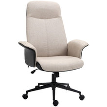 Load image into Gallery viewer, Vinsetto High-Back Office Chair: Ergonomic Comfort with Adjustable Tilt - Beige
