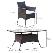 Load image into Gallery viewer, Deluxe 7-Piece Rattan Garden Dining Set - Stylish Comfort for Outdoor Living
