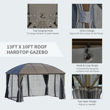 Load image into Gallery viewer, Durable 3x4m Hardtop Gazebo with Privacy Curtains &amp; Mosquito Netting

