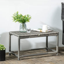 Load image into Gallery viewer, Stylish Grey Rattan Outdoor Coffee Table - Durable and Spacious Design
