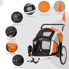 Load image into Gallery viewer, Ultimate 2-in-1 Dog Bicycle Trailer &amp; Stroller - Safety Leash, Foldable Design
