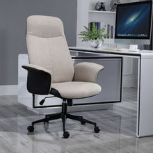 Load image into Gallery viewer, Vinsetto High-Back Office Chair: Ergonomic Comfort with Adjustable Tilt - Beige
