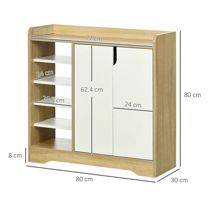 Elegant Shoe Storage Organizer with Double Doors & Versatile Shelving Solutions