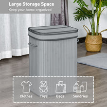 Load image into Gallery viewer, 70L Eco-Friendly Bamboo Laundry Basket with Flip Lid - Stylish &amp; Functional
