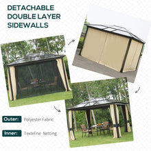 Load image into Gallery viewer, Elegant 3x3.6m Brown/Beige Garden Party Gazebo with UV Resistant Roof
