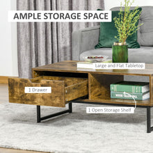 Load image into Gallery viewer, Chic Industrial Coffee Table with Drawer &amp; Shelf - Stylish Storage Solution
