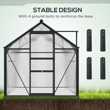 Load image into Gallery viewer, Premium 6x8ft Walk-In Greenhouse with Sliding Door &amp; Sturdy Aluminium Frame
