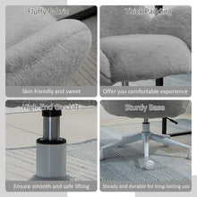 Load image into Gallery viewer, Cozy Cloud Office Chair: Plush Support with Swivel &amp; Adjustable Height - Grey
