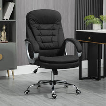 Load image into Gallery viewer, Executive Office Chair with 360 Degree Swivel Wheels Armrests Adjustable Height Black
