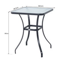 Load image into Gallery viewer, Elegant Square Glass Bistro Table for Indoor/Outdoor Dining - 68.5x84 cm
