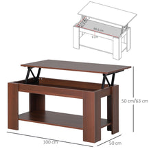 Load image into Gallery viewer, Stylish Lift-Top Coffee Table with Hidden Storage - Natural Wood Grain
