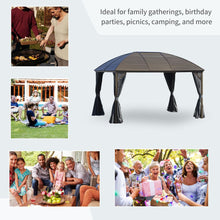 Load image into Gallery viewer, Durable 3x4m Hardtop Gazebo with Privacy Curtains &amp; Mosquito Netting
