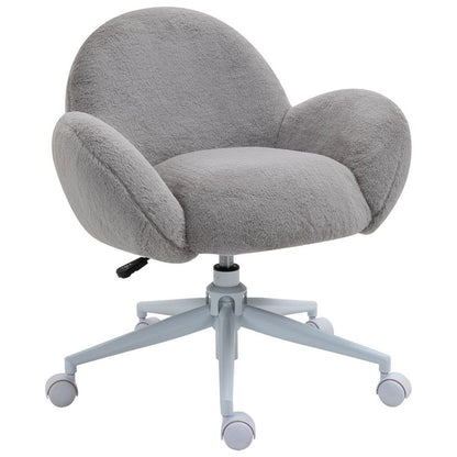 Cozy Cloud Office Chair: Plush Support with Swivel & Adjustable Height - Grey