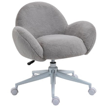 Load image into Gallery viewer, Cozy Cloud Office Chair: Plush Support with Swivel &amp; Adjustable Height - Grey
