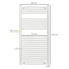 Load image into Gallery viewer, Luxury Heated Towel Rail - 600mm x 1200mm White Ladder Radiator by HOMCOM
