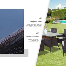 Load image into Gallery viewer, Deluxe 7-Piece Rattan Garden Dining Set - Stylish Comfort for Outdoor Living

