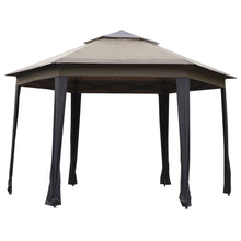 Load image into Gallery viewer, Outsunny 4x4m Metal Frame 2-Tier Gazebo with Mesh Curtains for Ultimate Comfort
