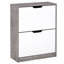 Load image into Gallery viewer, Stylish Two-Drawer Shoe Cabinet with Adjustable Shelves - Perfect Home Organizer
