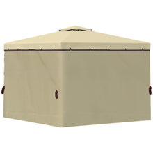 Load image into Gallery viewer, Elegant 3x3m Patio Gazebo with Water-Repellent Roof &amp; Mosquito Net - Beige
