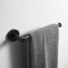 Load image into Gallery viewer, High Quality Rustproof 304 Stainless Steel Matte Black Bathroom Accessories Set Robe Hooks Towel Ring Bar Toilet Paper Holder Tissue Rack
