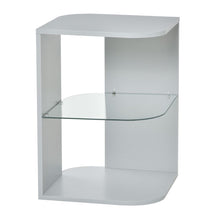 Load image into Gallery viewer, HOMCOM Modern Three-Tier Corner Side Table with Storage - Stylish Grey Design
