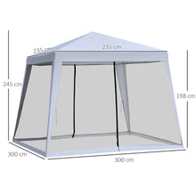 Load image into Gallery viewer, Outsunny 3x3m Outdoor Gazebo Tent with Mesh Screens - Stylish Grey Shelter!
