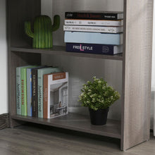 Load image into Gallery viewer, Space-Saving L-Shaped Corner Computer Desk with Dual Shelves - Grey Elegance
