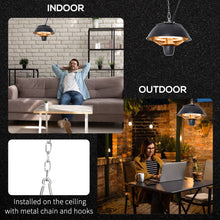 Load image into Gallery viewer, Outsunny 600W Hanging Infrared Patio Heater - Versatile Indoor/Outdoor Warmth
