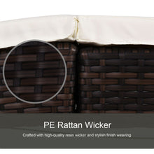 Load image into Gallery viewer, Sunshine Serenity: Rattan Folding Lounger with Cushions – Perfect Garden Relaxation!
